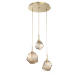 Gem Round Multi Light Pendant - Gilded Brass / Bronze