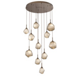 Gem Round Multi Light Pendant - Flat Bronze / Bronze