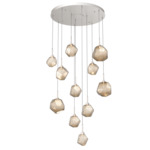 Gem Round Multi Light Pendant - Metallic Beige Silver / Bronze