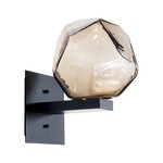 Gem Wall Sconce - Matte Black / Bronze