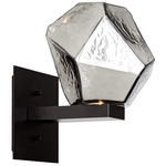 Gem Wall Sconce - Matte Black / Smoke