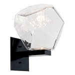 Gem Wall Sconce - Matte Black / Clear