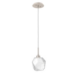 Gem Pendant - Beige Silver / Clear