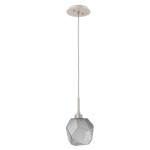 Gem Pendant - Metallic Beige Silver / Smoke