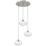 Coppa Round Multi Light Pendant - Beige Silver / Optic Clear