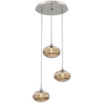 Coppa Round Multi Light Pendant - Beige Silver / Optic Bronze