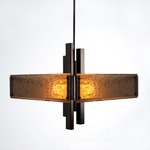 Carlyle Square Chandelier - Gunmetal / Bronze Granite