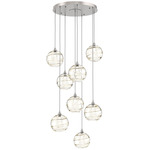 Terra Round Multi Light Pendant - Beige Silver / Optic Amber