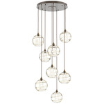 Terra Round Multi Light Pendant - Flat Bronze / Optic Amber