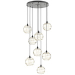 Terra Round Multi Light Pendant - Matte Black / Optic Amber