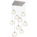 Terra Square Multi Light Pendant - Beige Silver / Optic Amber