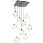 Terra Square Multi Light Pendant - Matte Black / Optic Amber