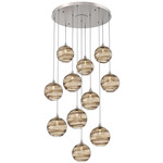 Terra Round Multi Light Pendant - Beige Silver / Optic Bronze