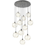 Terra Round Multi Light Pendant - Matte Black / Optic Amber