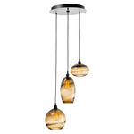 Misto Round Multi Light Pendant - Matte Black / Optic Bronze