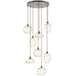 Misto Round Multi Light Pendant - Flat Bronze / Optic Amber