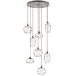 Misto Round Multi Light Pendant - Flat Bronze / Optic Clear