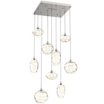 Misto Square Multi Light Pendant - Beige Silver / Optic Amber