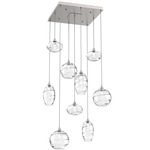 Misto Square Multi Light Pendant - Beige Silver / Optic Clear