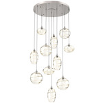 Misto Round Multi Light Pendant - Beige Silver / Optic Amber