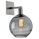 Terra Hanging Wall Sconce - Metallic Beige Silver / Optic Smoke