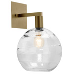 Terra Hanging Wall Sconce - Gilded Brass / Optic Clear