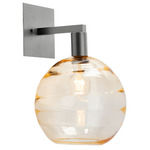 Terra Hanging Wall Sconce - Metallic Beige Silver / Optic Amber