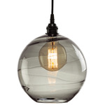 Terra Single Pendant - Matte Black / Optic Smoke