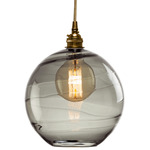 Terra Single Pendant - Gilded Brass / Optic Smoke