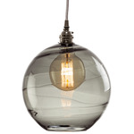 Terra Single Pendant - Metallic Beige Silver / Optic Smoke