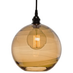 Terra Single Pendant - Matte Black / Optic Bronze