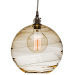 Terra Single Pendant - Metallic Beige Silver / Optic Amber