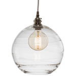 Terra Single Pendant - Metallic Beige Silver / Optic Clear