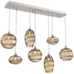 Misto Linear Multi Light Pendant - Beige Silver / Optic Bronze