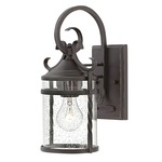 Casa Outdoor Wall Light - Olde Black / Clear Seedy