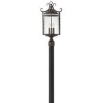 Casa 120V Outdoor Pier / Post Mount - Olde Black / Clear Seedy