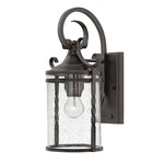 Casa Outdoor Wall Light - Olde Black / Clear Seedy