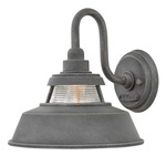 Troyer Outdoor Wall Light - Aged Zinc / Clear