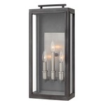 Sutcliffe 120V Outdoor Wall Light - Aged Zinc / Clear