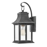 Adair Outdoor Wall Light - Aged Zinc / Clear