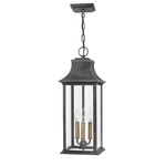 Adair Outdoor Pendant - Aged Zinc / Clear