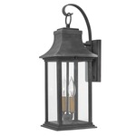 Adair Outdoor Wall Light - Aged Zinc / Clear