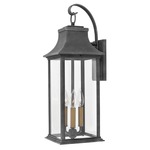 Adair Outdoor Wall Light - Aged Zinc / Clear