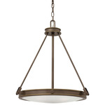 Collier Pendant - Light Oiled Bronze / Etched Opal