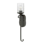 Casa Long Wall Light - Olde Black / Clear Seedy