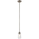 Braelyn Mini Pendant - Classic Pewter / Clear Seeded