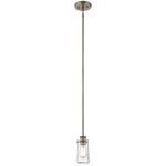 Braelyn Mini Pendant - Classic Pewter / Clear Seeded