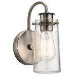 Braelyn Wall Light - Classic Pewter / Clear Seeded