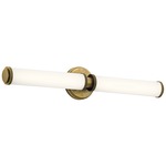 Indeco Bathroom Vanity Light - Natural Brass / Satin Etched