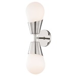 Cora Wall Light - Polished Nickel / White